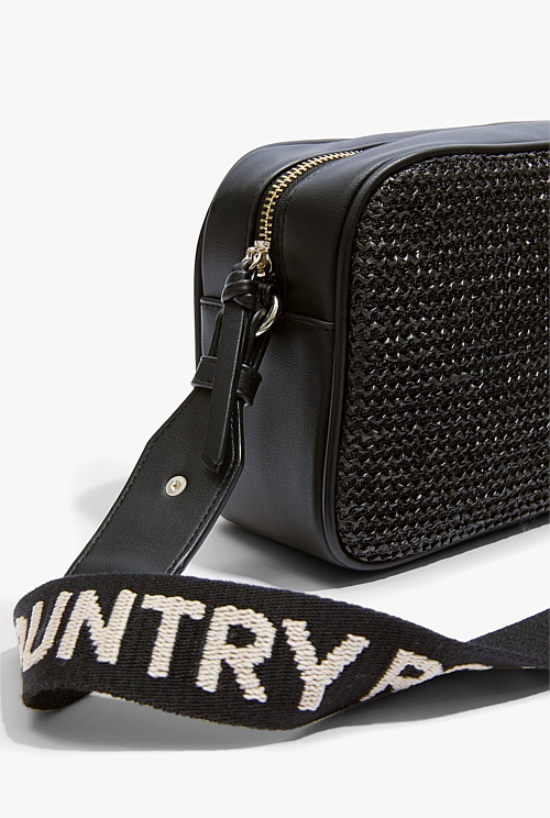 Black Woven Crossbody Bag Bags Country Road